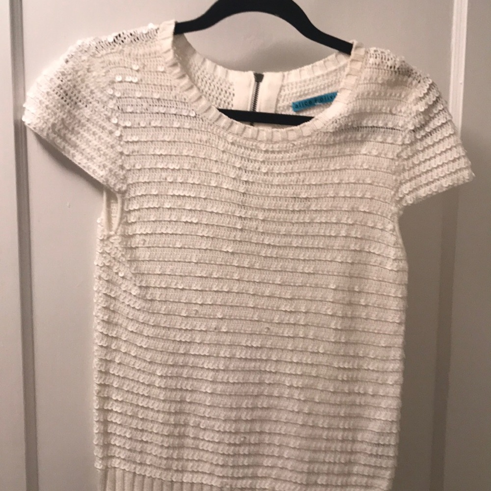 Alice and Olivia knit sequin sweater